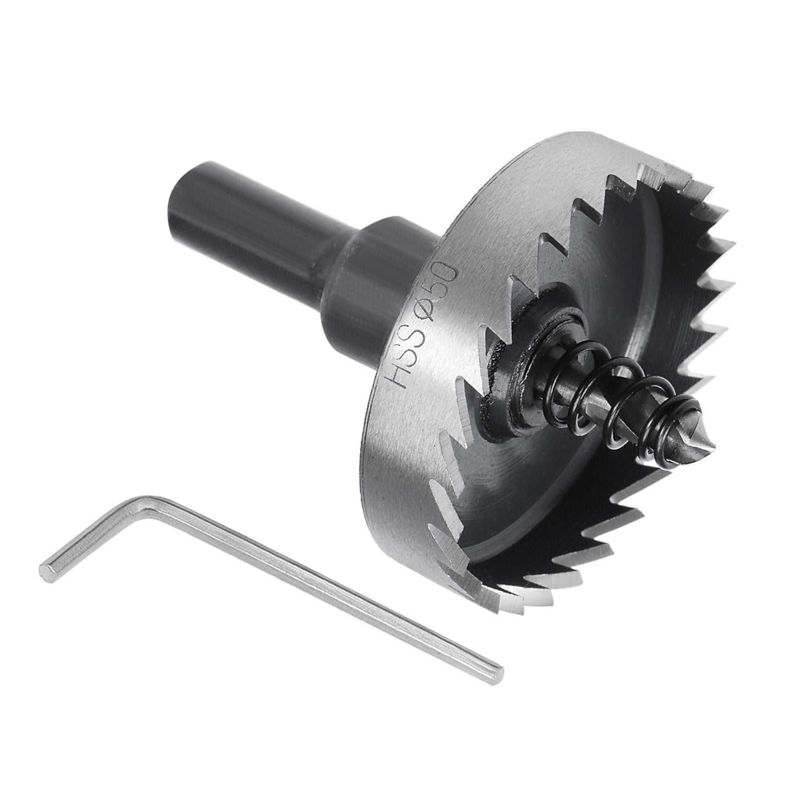 Kozelo 1pcs Hole Saw - [50mm] HSS (High Speed Steel) 4341 Drill Bit Hole Cutter for Stainless Steel Aluminum Metal Wood Plastic Use, Triangular Shank