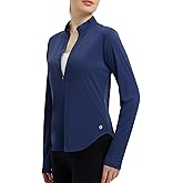 baleaf Women's Sun Shirts UPF50+ Half Zip Shirt Rash Guard Long Sleeves SPF Lightweight Clothing UV Protection Hiking Top