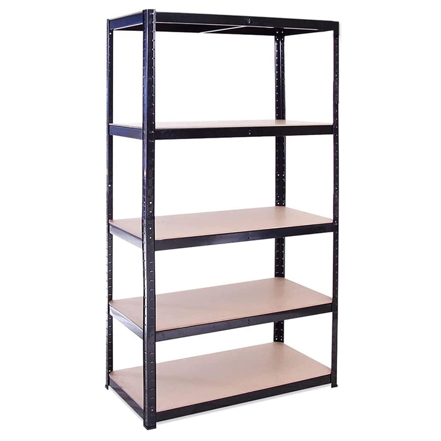 180cm x 90cm x 30cm, Black 5 Tier (175KG Per Shelf), 875KG Capacity Garage Shed Storage Shelving Units, 5 Year Warranty
