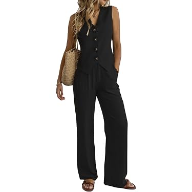 SHEIN PETITE Ensemble De Deux Pièces Rayé Pour Femmes, Costume D'été Avec Haut Et Veste | Mode