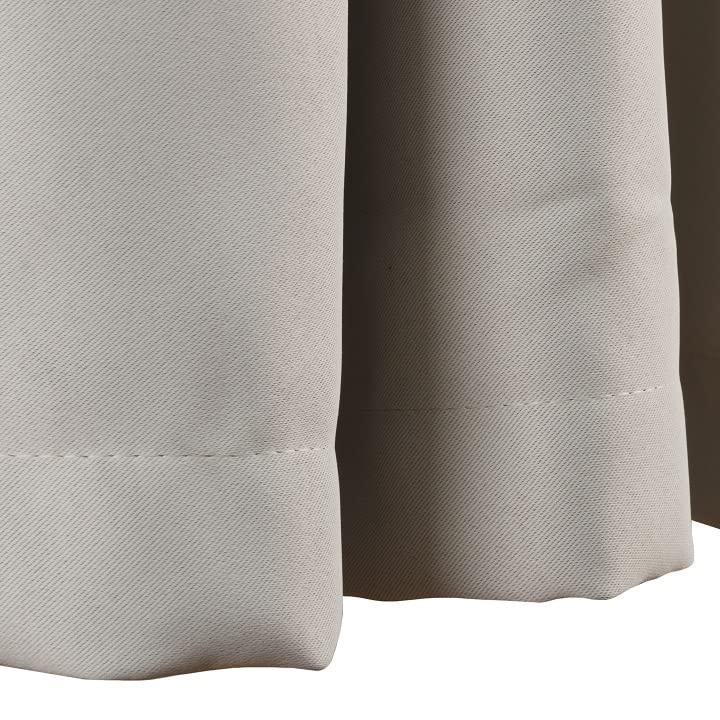 Cortina Blackout/Bleucate de Tecido Corta Para Luz Quarto e Sala 4,00m x 2,50m Altura com Ilhós Cromado Solaris - Off-White