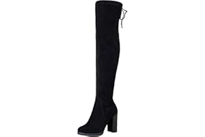 Vepose Women's Thigh High Black Over The Knee Boots, Tall Suede Knee High 996 Boot