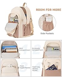 KROSIAS School Backpack for Teen Girls, 15.6 Inch