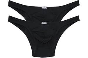 iKingsky Men's Soft Low Rise Bikini Underwear Sexy Mid Coverage Back Briefs
