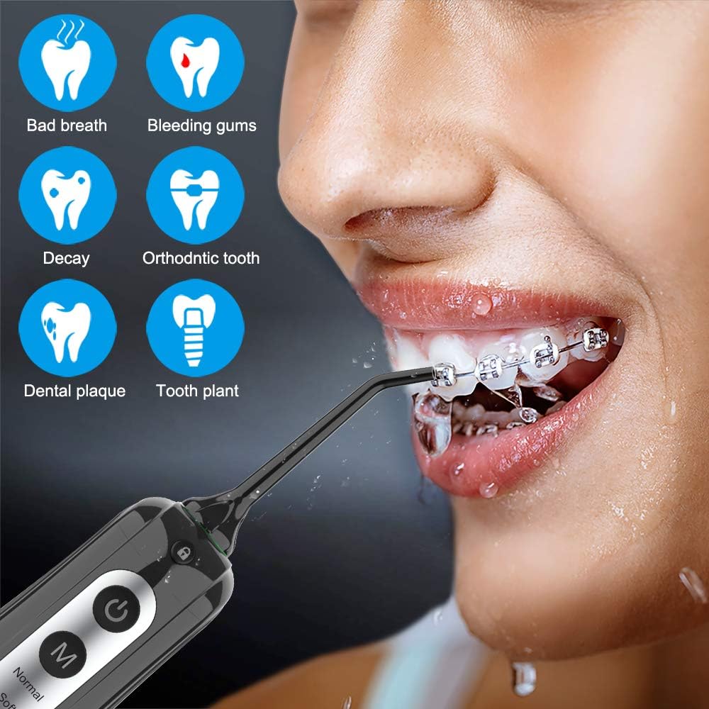 Cordless Water Flosser Teeth Cleaner, INSMART Professional 300ML Tank DIY Mode USB Rechargable Dental Oral Irrigator for Home and Travel, IPX7 Waterproof 3 Modes Water Flosser for Oral Care: Health & Personal Care