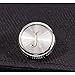 HJ Men's 2PCS Fashion Dazzle Tuxedo Shirts Platinum Plated Cufflinks Initial Letter 2 Color A-Z (silver J)