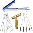 15-Piece Carburetor Jet Cleaner Tool Kit - Stainless Steel Cleaning Needles With Brushes