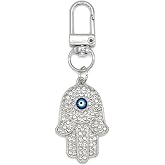 Jasimkiss Evil Eye Keychains Hamsa Hand keychains Protection Charm Car Key Ring Bag Purse Accessories Good Luck Amulet