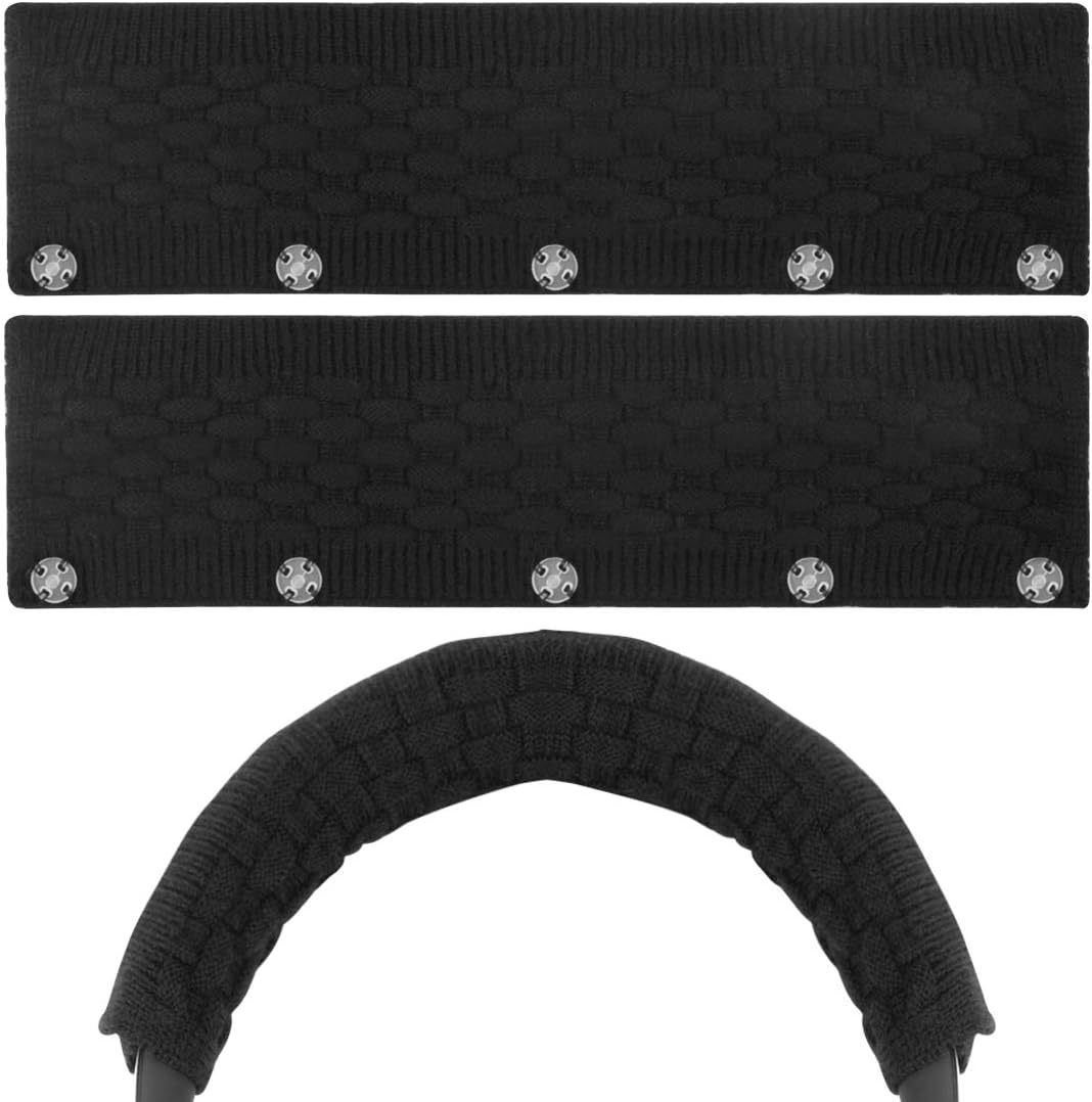 Geekria Knit Fabric Headband Cover Compatible with Bose NCH 700, NC700 (794297-0100) Headphones, Replacement Repair Part (Black)