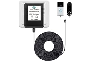 SANJOON Video Doorbell Transformer 18V500MA Power Transformer Compatible with All Versions of Ring Doorbell and Nest Ecobee, Sensi and Honeywell Thermostats 26ft Cable (18V-26ft)