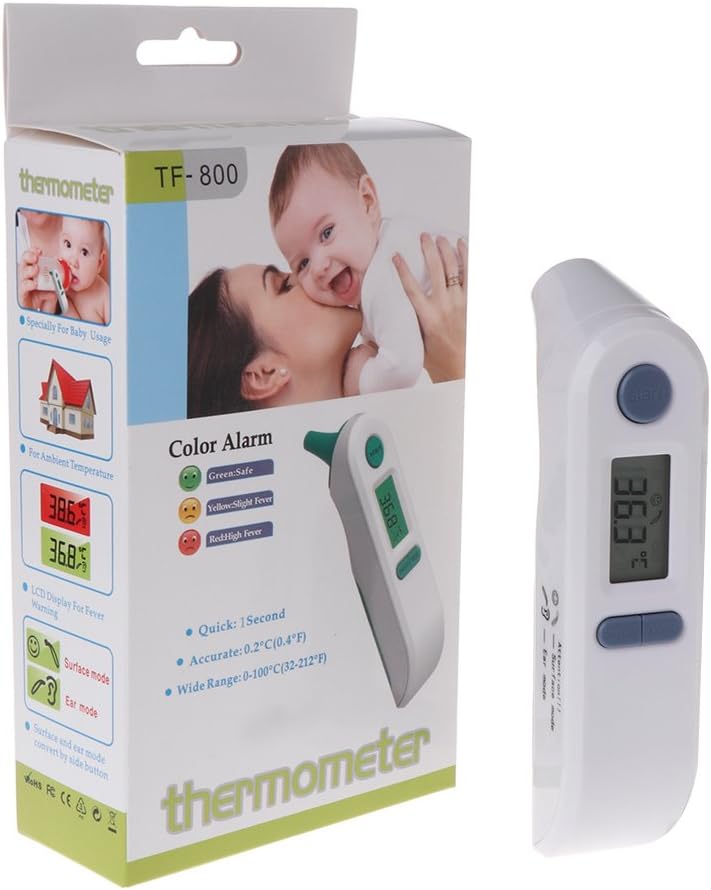 SYlive Thermometer Digital Fever Body Temperature Infrared Ear Forehead Thermometer