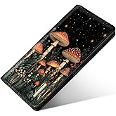 Minimalist Bifold Wallet RFID Blocking Slim Cute Credit Card Holder Compact Leather Wallet Ladies Purse for Handbag, Mushroom