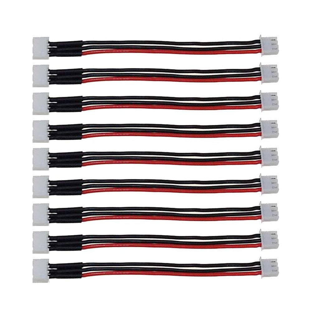 10pcs 2s 7.4v Lipo Battery Balance Lead Extension Cable,150MM/5.9 Inch RC Lipo Balance Extension Lead JST-XH Balance Connector