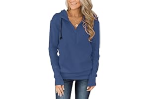 Fallorchid Womens Long Sleeve Tops Quarter zip Pullover Hoodies Casual Sweatshirts with Pocket