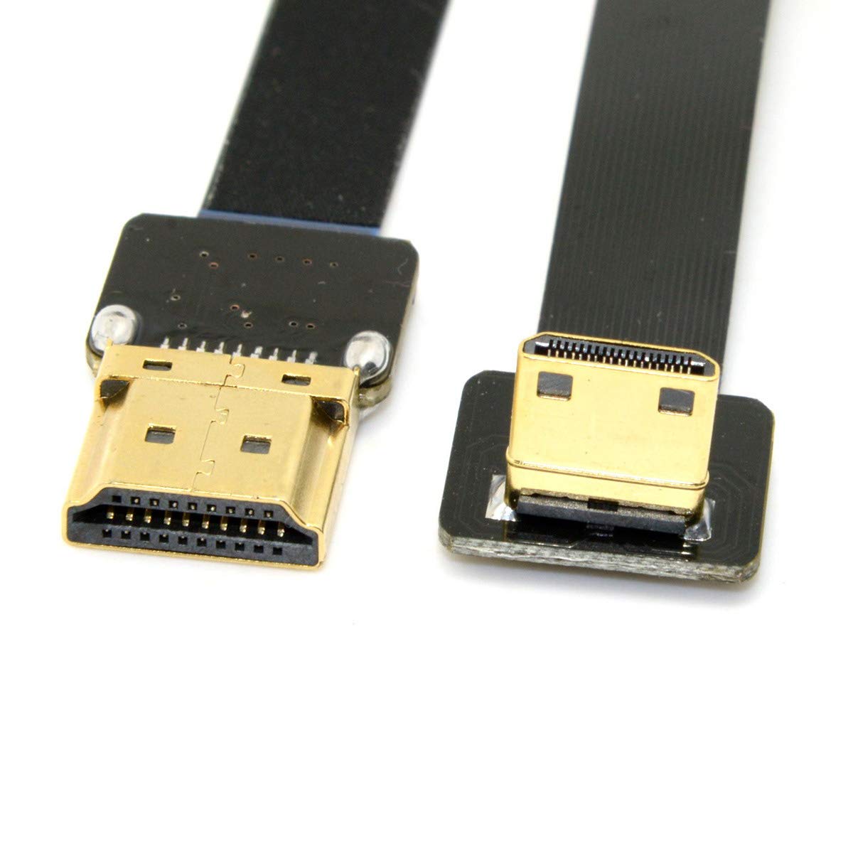 CY CYFPV 90 Degree Down Angled FPV Mini HDMI Male to HDMI Male FPC Flat Cable 20cm for FPV HDTV Multicopter Aerial Photography