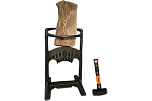 Kindling Cracker XL King Firewood Splitter - Manual Log Splitter Wedge with 4 LB. Hammer (Bundle)