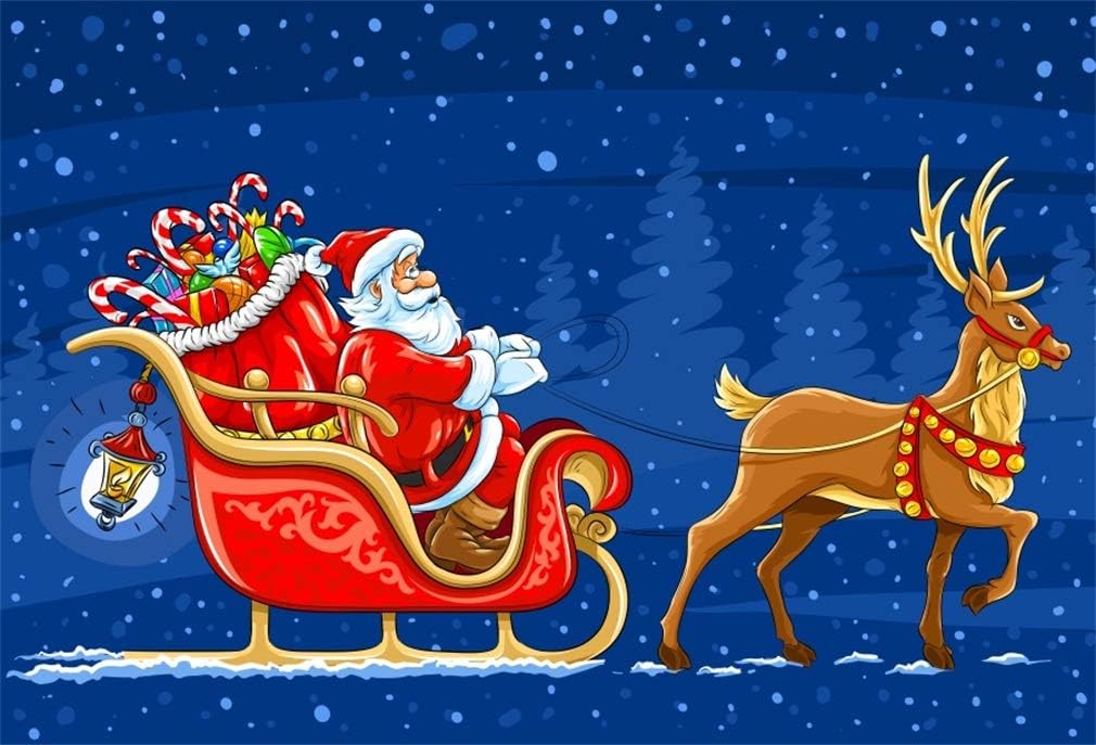 Sfondi Natalizi Renne.Yongfoto 1 5x1m Vinile Sfondo Fotografico Natale Babbo Natale Regali Per Renne Bag Trees Sfondo Blu Nevicata Invernale Fondale Foto Festa Bambini Boby Nozze Adulto Partito Studio Fotografico Puntelli Amazon It Elettronica