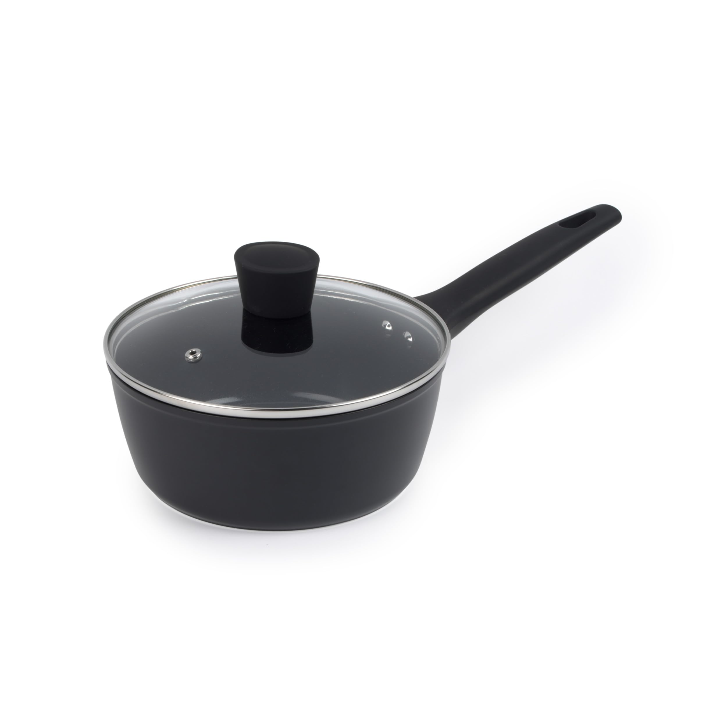 Russell Hobbs RH03260EU7 Verde Thermocollar 20 cm Saucepan with Lid - Healthy Ceramic Non-Stick Coating, PFAS-Free, Recycled Aluminium Body, Induction Cooking Pot, Temperature Indicator Cookware