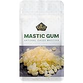Cerez Pazari Natural Mastic Gum 0.71 oz (20g), Greek Chios Pure Resin, Sugarless Gum Made From Resin Of Mastiha Trees, Jaw Exerciser, Vegan, Non-GMO