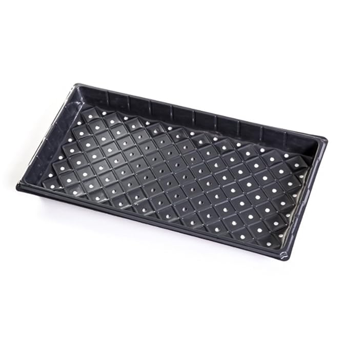 Baiyao Durable Black Plastic Growing Trays Shallow Seed Starting Plant