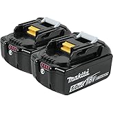 Makita BL1850B-2 18V LXT Lithium-Ion 5.0Ah Battery, 2/pk, Black