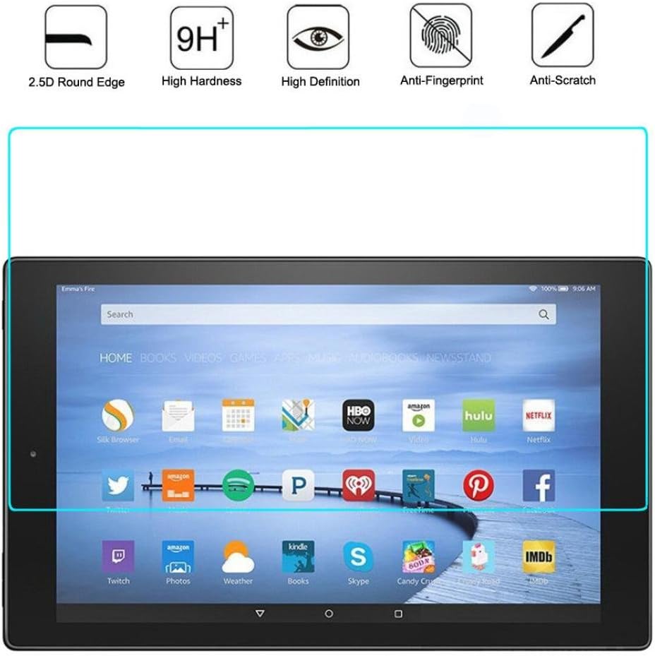 10.1 Inch Screen Protector, Universal 9H Premium Tempered Glass Anti-Scratch, HD for 10 10.1 Inch Android Tablet PC (Clear)