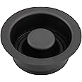 Artiwell Sink Garbage Disposal Flange and Stopper, Universal Flange Fit for 3-1/2 Inch Standard Sink Drain Hole, Kitchen Sink Replacement Accessories, Sink Garbage Disposer Kit (Black)