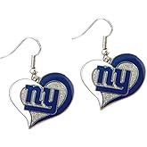 NFL Logo 3/4" Swirl Heart Dangle Earring Set