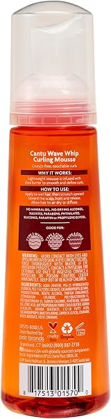 Cantu Wave Whip Curling Mousse 248ml Shea Butter Curl Definition Lightweight view 3