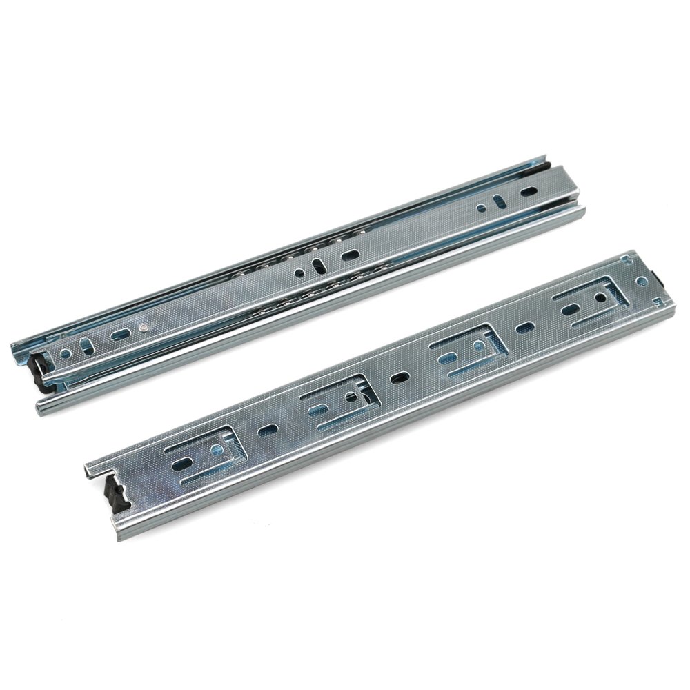 Photo 1 of Drawer Slide 11 Inch Ball Bearing 3 Section Drawer Cabinet Slide, Side Mount 2pcs (Silver)