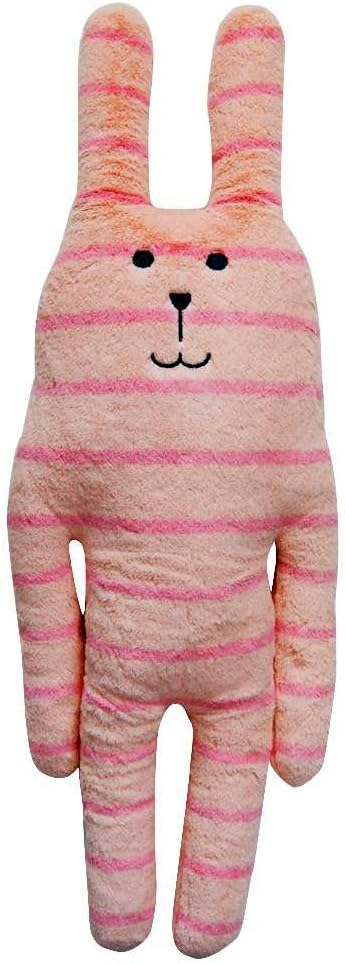Amazon Com Craftholic Pastel Rab Pink Stripes Bunny 100 Polyester Soft Hug Cushion Plush Toy Medium Size Toys Games