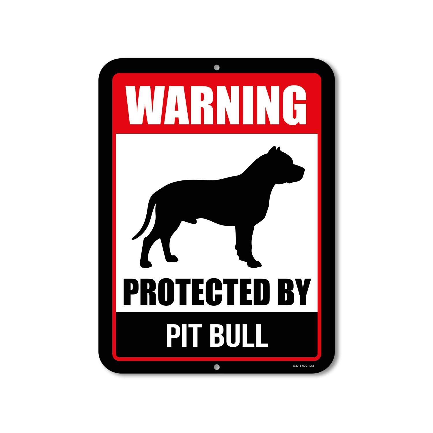 beware of dog sign pitbull