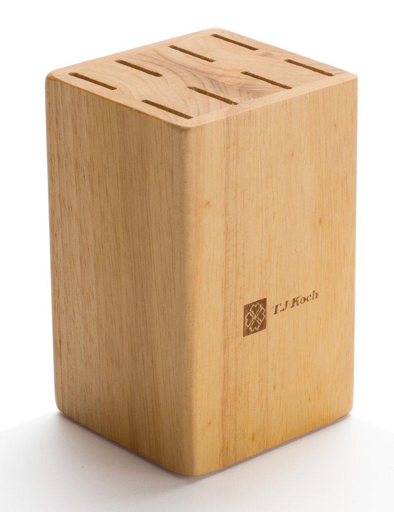 Knife Block For Steak Knives 5 Inch Utility Knives 8 Piece Slot Organizer Durable 100% Natural Wood Holder Storage In Drawer Cabinet Kitchen Centerpiece