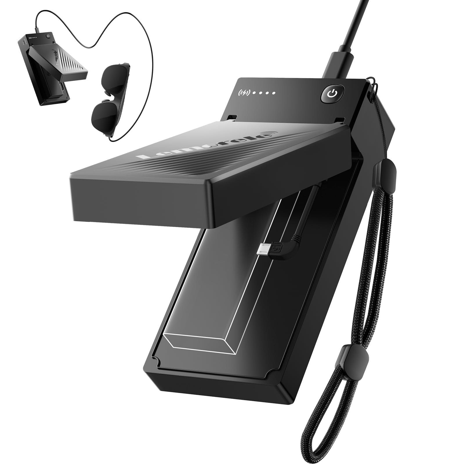 Photo 1 of Lemorele HDMI to USB-C Adapter with 5000mAh Battery, 4K@60Hz Converter for Fire TV Stick, Compatible with AR Glasses (Xreal Air/Rokid) and USB-C Monitors