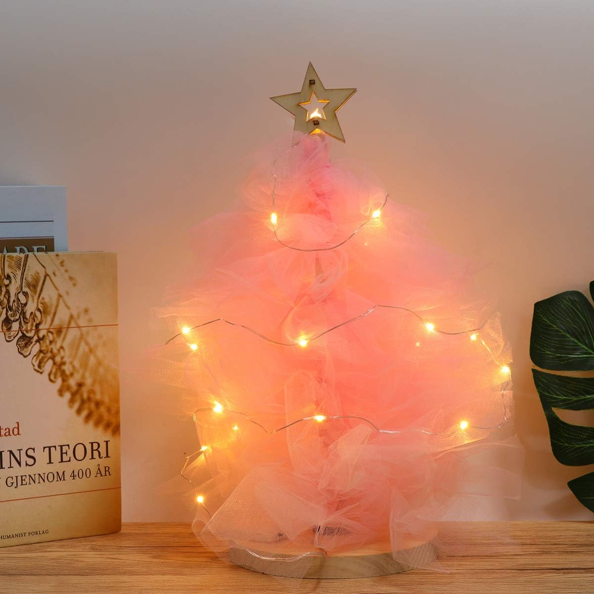 Mobestech Christmas Table Light Mesh Christmas Tree Shaped Night Light Christmas Star Light For Home 1pcs Pink Amazon Com