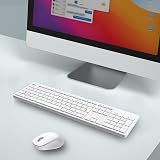 LeadsaiL Wireless Keyboard and Mouse Set 2.4GHz UK Full Size 12 Shortcuts White view 8