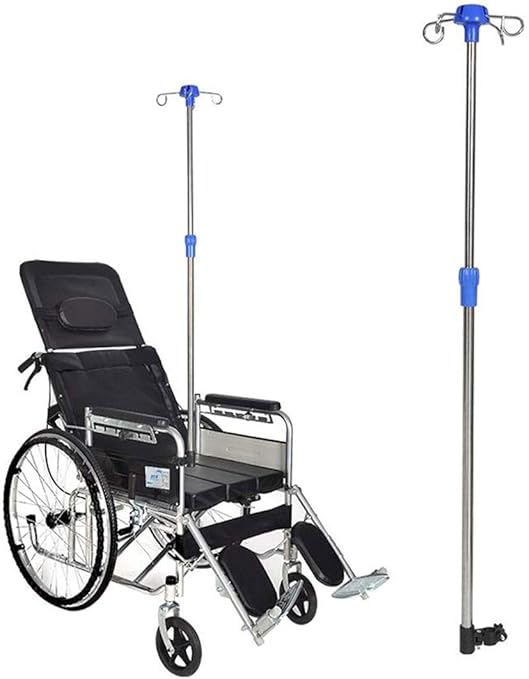 Amazon Co Jp 点滴スタンド 車椅子専用 Ivスタンド点滴棒 伸縮可能 軽い 頑丈 耐用 スチール製 横乗り車椅子用 後方用 高齢者ホームケア 病院 クリニック用調節可能な高さ注入スタンド ドラッグストア