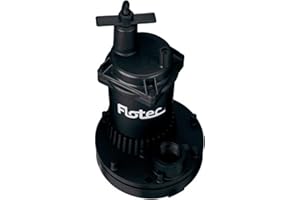 Flotec FP0S1250X-02 Fp0S1250X-08 General Purpose Water Removal Utility Pump, 1200 Max GPH, 1/6 Hp, 115 Vac, 60 Hz, 8 Ft