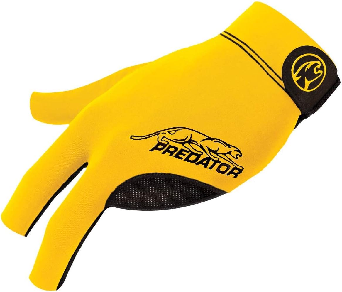 Predator Second Skin Billiard Glove Yellow Fits Left Bridge Hand