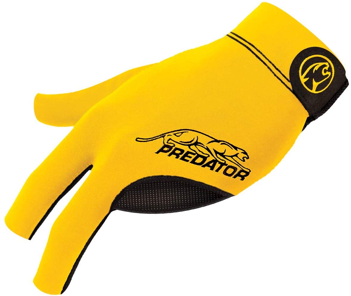 Predator Second Skin Billiard Glove Yellow: Fits Left Bridge Hand