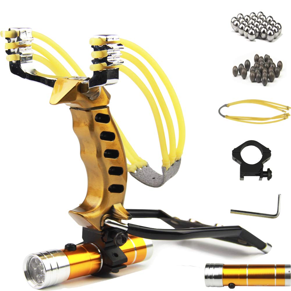 COOY Slingshot,Wrist Sling Rocket Professional Hunting Slingshot with