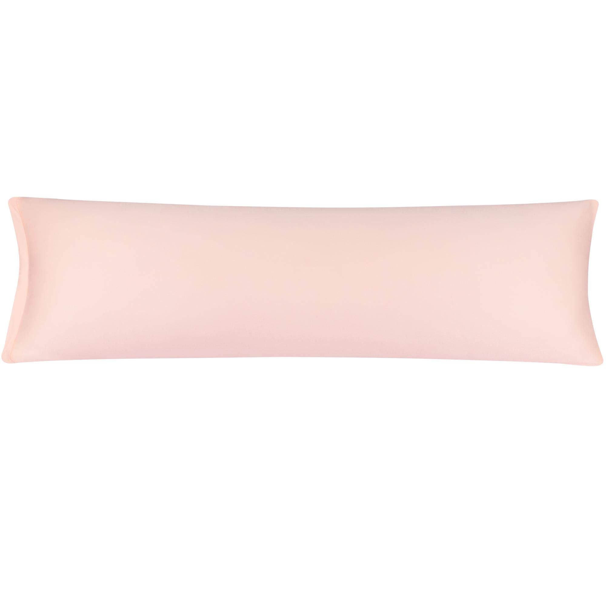 PiccoCasa Body Pillow Cover Pillowcase, 300 Thread Count, 100% Long Staple Combed Cotton, Body Pillow Case with Zipper Closure Pink Body(51x183cm)