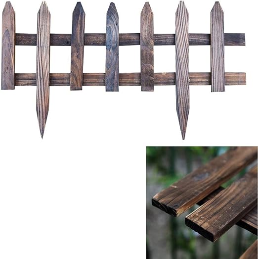 GZHENH-Valla de Madera Carbonización A Alta Temperatura Barandilla ...