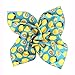 GERINLY Womens Neckerchief - Yellow Lemon Print Square Hair Scarf Headband (Light Blue)
