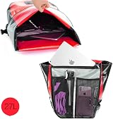 Rhinowalk 25L Waterproof Bike Pannier Bag Rear Rack Saddle Bag Red view 3