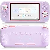 GeekShare Silicone Protective Shell Compatible with Switch Lite, Sweet Soft Ice Cream Cover Case for Switch Lite with 2 Thumb Grip Caps - Purple Mikko