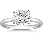 Houston Diamond District 4 to 10 Carat 14K White Gold LAB GROWN Solitaire IGI CERTIFIED Diamond Engagement Ring (E-F Color VS2-SI1 Clarity)