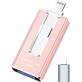MFi Certified Flash Drive for iPhone iPad 512GB, Photo Stick for External Memory Storage, Easily Back Up and Save Photos Videos, USB Memory Stick Thumb Drive for iPhone/iPad/Android/PC (Rose Pink)