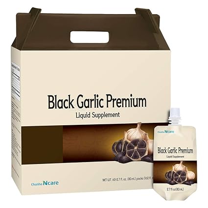 Amazon Com Chunho Food Black Garlic Premium Liquid Supplement Protects Helps Against Stress And Frequent Drinkers No Preservatives And Artificial Additives 60 Pack Grocery Gourmet Food