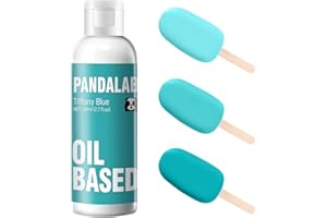PANDALAB Tiffany Blue Oil Based Food Coloring for Chocolate, Candy Melts, Donuts, Strawberries, Frosting, Cake, Professional Edible Dye for Baking - 80 Milliliters 2.7 Fl.Oz